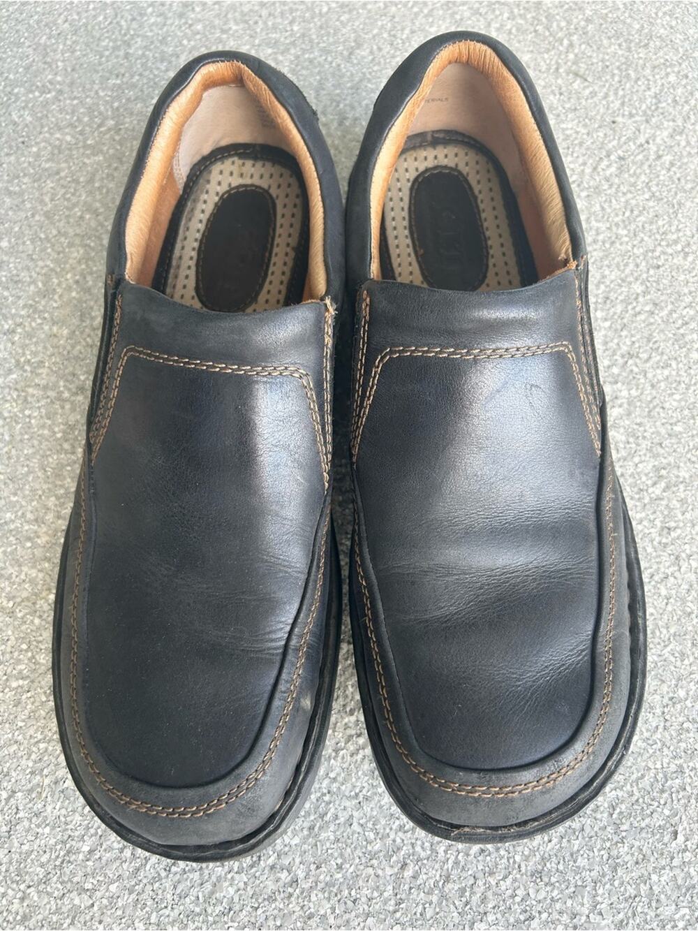 Born Men's Blast III Black Slip-On Leather Casual Shoes Size 11M